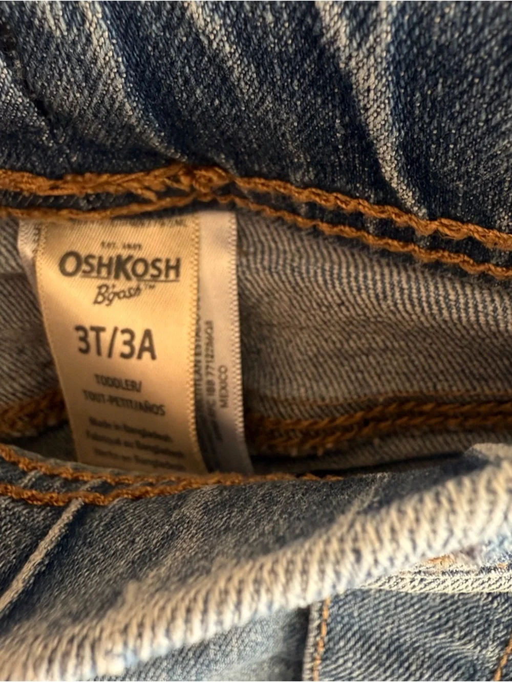 OshKosh B'gosh Classic Blue Denim Pull-On Shorts 3T